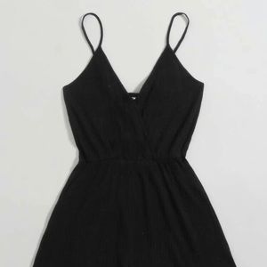 Black comfy cross over romper